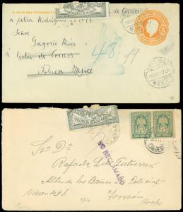 1914 Mexico, 2 Officially Sealed Covers, 1 Postal Env, Used Internally, 1 RTS!