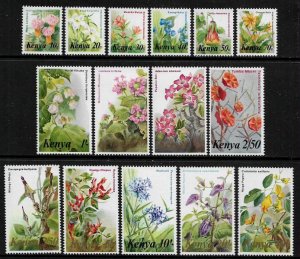 Kenya #247-61 MNH Set - Flowers