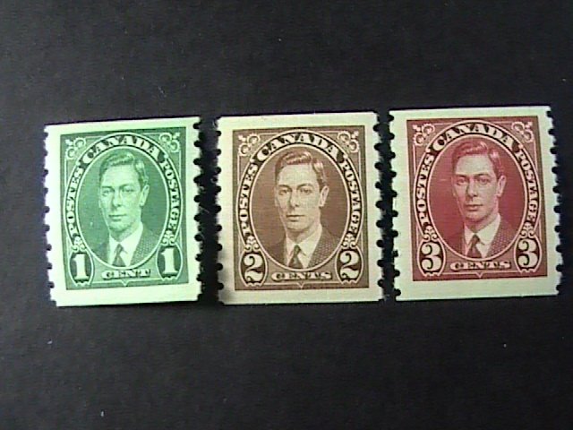 CANADA # 238-240--MINT NEVER/HINGED----COMPLETE SET COIL SINGLES----1937