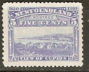 Newfoundland 91  SG 99 MH VF 1910 SCV $15.00