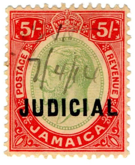 (I.B) Jamaica Revenue : Judicial 5/-