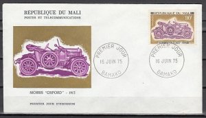 Mali, Scott cat. 240 only. Morris Oxford Auto. First day cover. ^