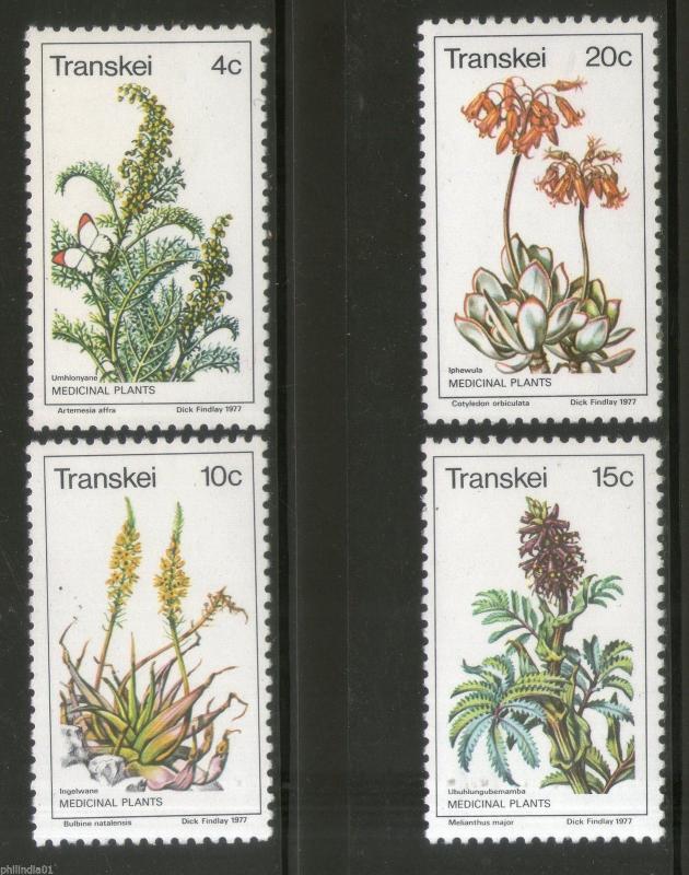 Transkei 1977 Medicinal Plants Flower Trees Flora Sc 24-27 MNH # 0261