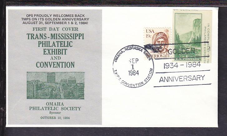 Trans-Mississippi Philatelic Exhibit 1984 cover BIN 