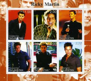 Turkmenistan 2000 RICKY MARTIN Sheet Perforated Mint (NH)