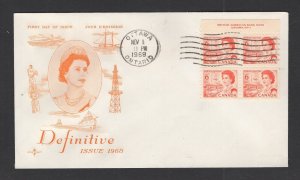 Canada #459 UR PB (1968 Centennial 6c value) Rosecraft-F  FDC unaddressed #1