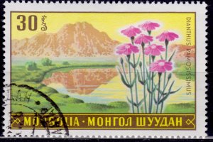 Mongolia, 1969, Flora - Dianthus ramosissimus, 30m, sw#554, used