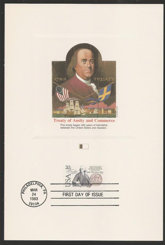 #2036 U/A FLEETWOOD PROOFCARD FDC   US - Sweden