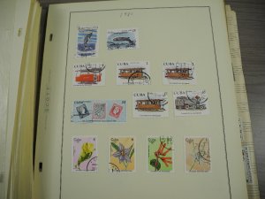 CUBA, 100s & 100s of Stamps mostly hinged on Scott pages