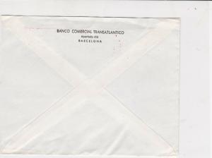 Espana Spain 1968 Banco Comercial Transatlantico Airmail Stamps Cover ref R17615