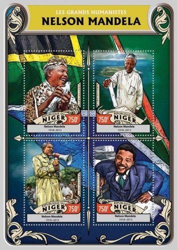 Nelson Mandela Nobel Prize South Africa Politics Niger MNH stamp set