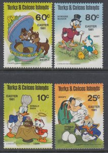 Turks and Caicos 476-479 Disney's MNH VF