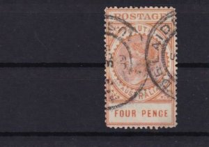 south australia large victoria  used four pence stamp ref r13747