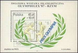 Poland #B146, Complete Set, 1987, Olympics, Never Hinged