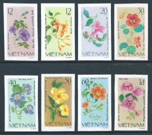 Viet Nam North #1098-1105 NH Flowers Imperf.