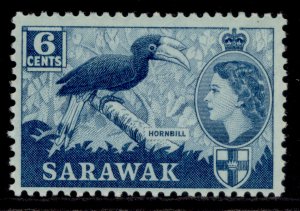 SARAWAK QEII SG191, 6c greenish blue, NH MINT.