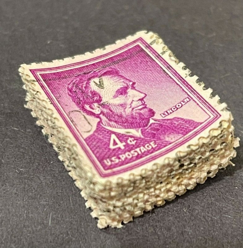 ~~VINTAGE TREASURES~~  (50% of sale is donated) --(50 stamps) - : US LINCOLN 4c