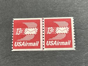 U.S.# C83-MINT NEVER/HINGED----JOINT LINE PAIR-----AIR-MAIL-----1973