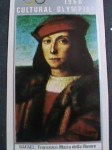 ​YEMEN-1968-SC #259 CULTURAL OLYMPIC  MEXICO'68-FAMOUS PAINTING IMPERF:-MNH