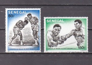 Senegal, Scott cat. 440-441. Boxers Joe Frazier & Mohammad Ali issue.  ^