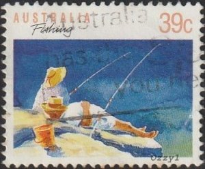 Australia #1109 1989 39c  Sport Series 1-Fishing  USED-VF-NH. 