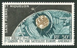 St Pierre & Miquelon C26, MNH. Michel 397. French Satellite Telstar, 1962.