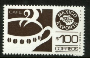 MEXICO Exporta 1470Ab $100P Coffee Perf 11 1/2 Paper 8. MINT, NH. F-VF.