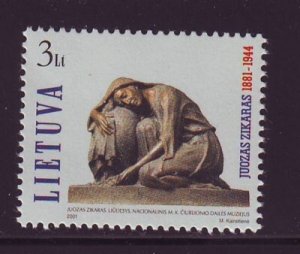 Lithuania Sc702 2001 Zikaras Sculpture stamp NH