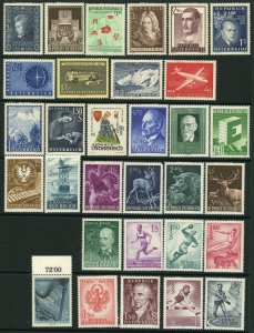 Austria #609-618 #631-649 Postage Stamps 1956-1959 Used Mint LH