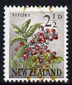 New Zealand 1960-66 Titoki Flower 2.5d (from def set) wit...