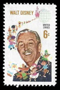 PCBstamps   US #1355 6c Walt Disney, MNH, (25)