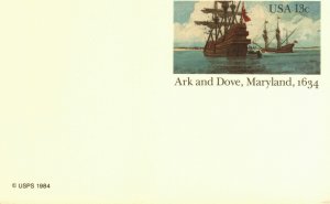 US UX101 MNH Ark and Dove, Maryland, 1634 Ships