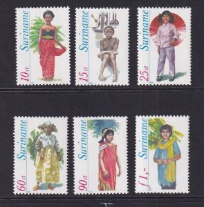 Surinam  #541-546  MNH  1980  costumes