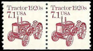 PCBstamps  US #2127 Coil Pair  14.2c(2x7.1c)Tractor, MNH, (3)