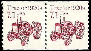 PCBstamps  US #2127 Coil Pair  14.2c(2x7.1c)Tractor, MNH, (3)