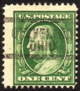 1910, US 1c, Franklin, Used, Sc 374