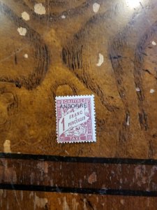 Stamps French Andorra Scott #J6 h