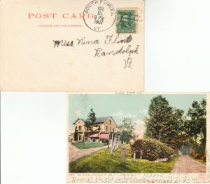 United States Vermont South Fairlee 1907 4a-bar  1872-1927  PPC (The Maples R...