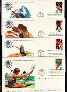 U.S. 1984 Set of 4 Olympics FDC!