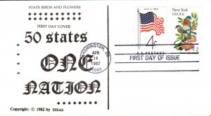 #1984 New York Birds - Flowers Combo SSSAS FDC