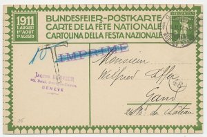 Postal stationery Switzerland War - Horse - Flag