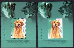 Poland 2022 MNH Stamps Souvenir Sheet New Print x2 Dogs