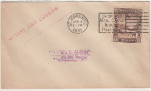 NEWFOUNDLAND  # C6   FDC - 2 Jan. 1931
