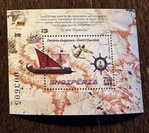 Albania 2024 Ships and ports Lighthouse block MNH