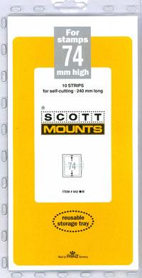 Scott Mounts Black 74mm STRIP 240mm, (Pgk. 10)(00942B)