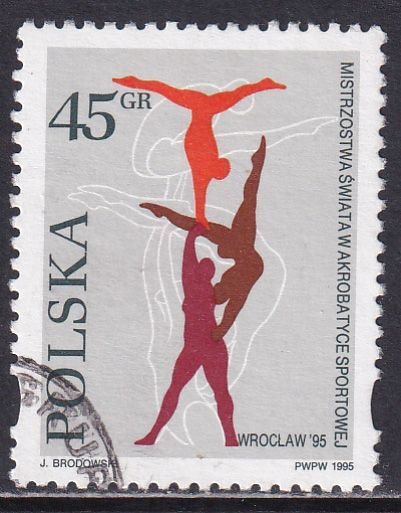 Poland 1995 Sc 3264 Acrobatic Sports World Championships Wroclaw Stamp Used