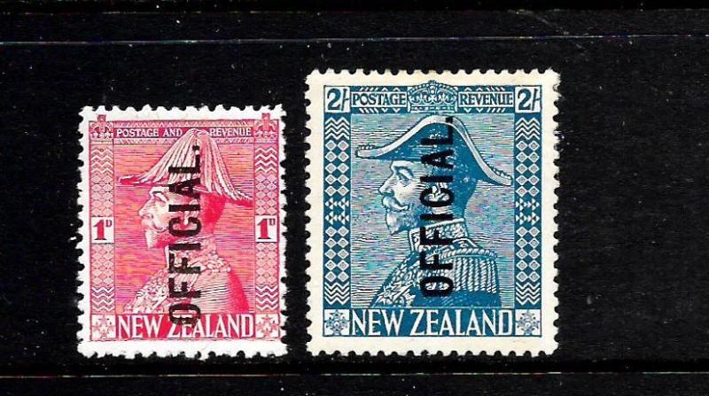 NEW ZEALAND  1926  ADMIRAL OFFICIAL SET 2 MLH    SG O111/O112