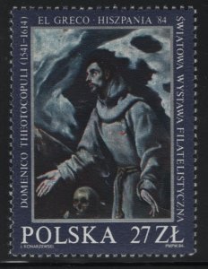 POLAND, 2616, MNH, 1984, Ecstasy of St. Francis