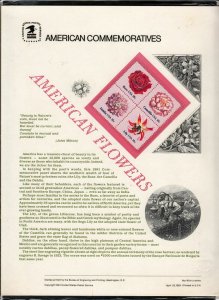 1981 Sc CP140 American Flowers USPS commemorative panel Sc 1879a