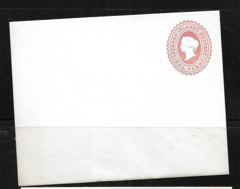 Leeward Islands Postal Stationery Envelope H&G 1 Unused